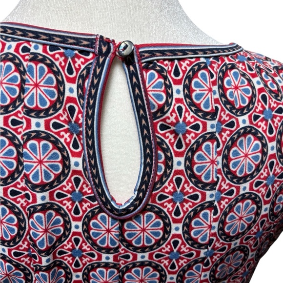 Max Studio Red and‎ Blue Patterned Dress - Picture 8 of 12